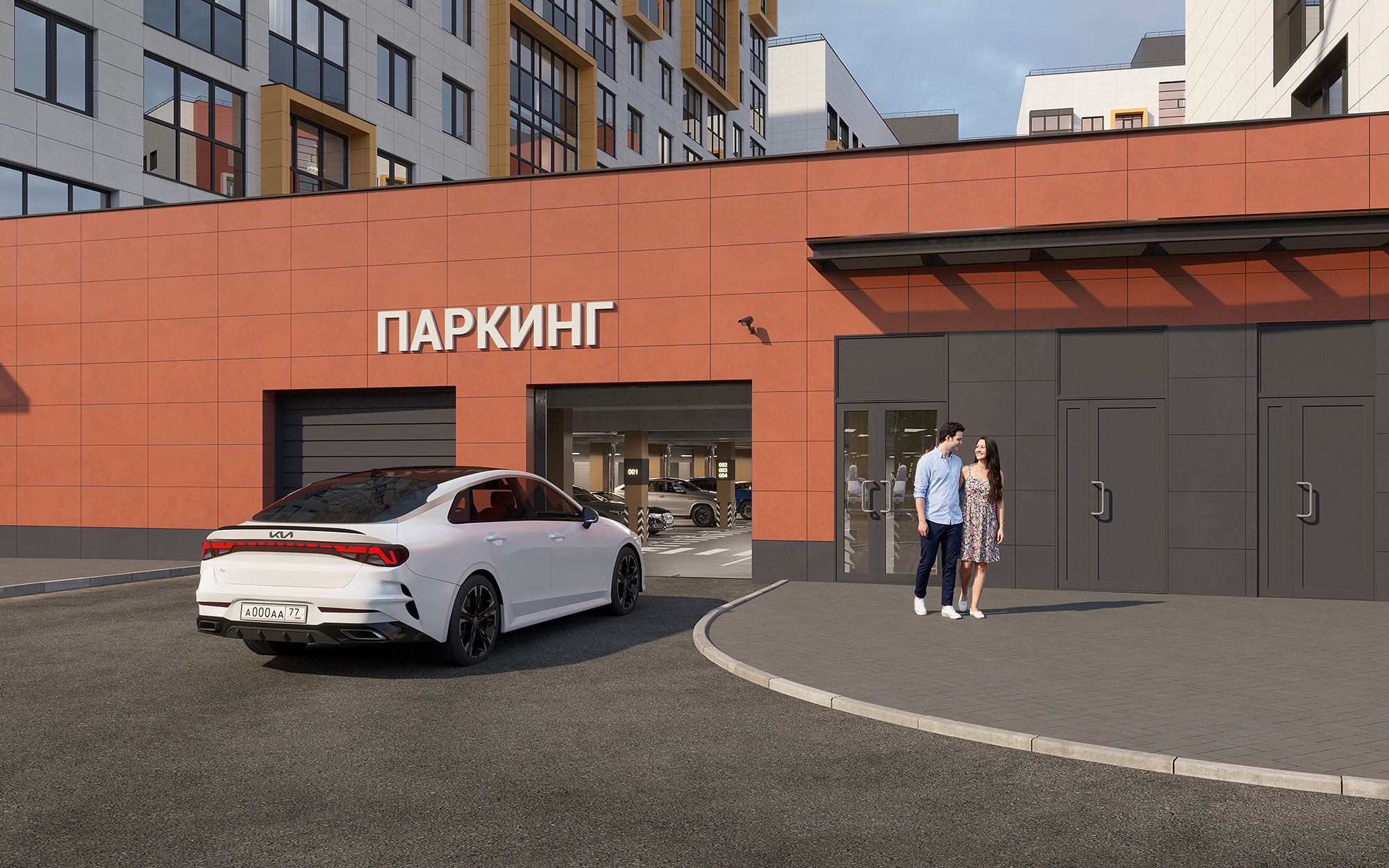Въезд в паркинг Въезд в паркинг